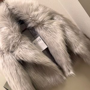 NWT Faux fur collared coat dollskill size small / medium
